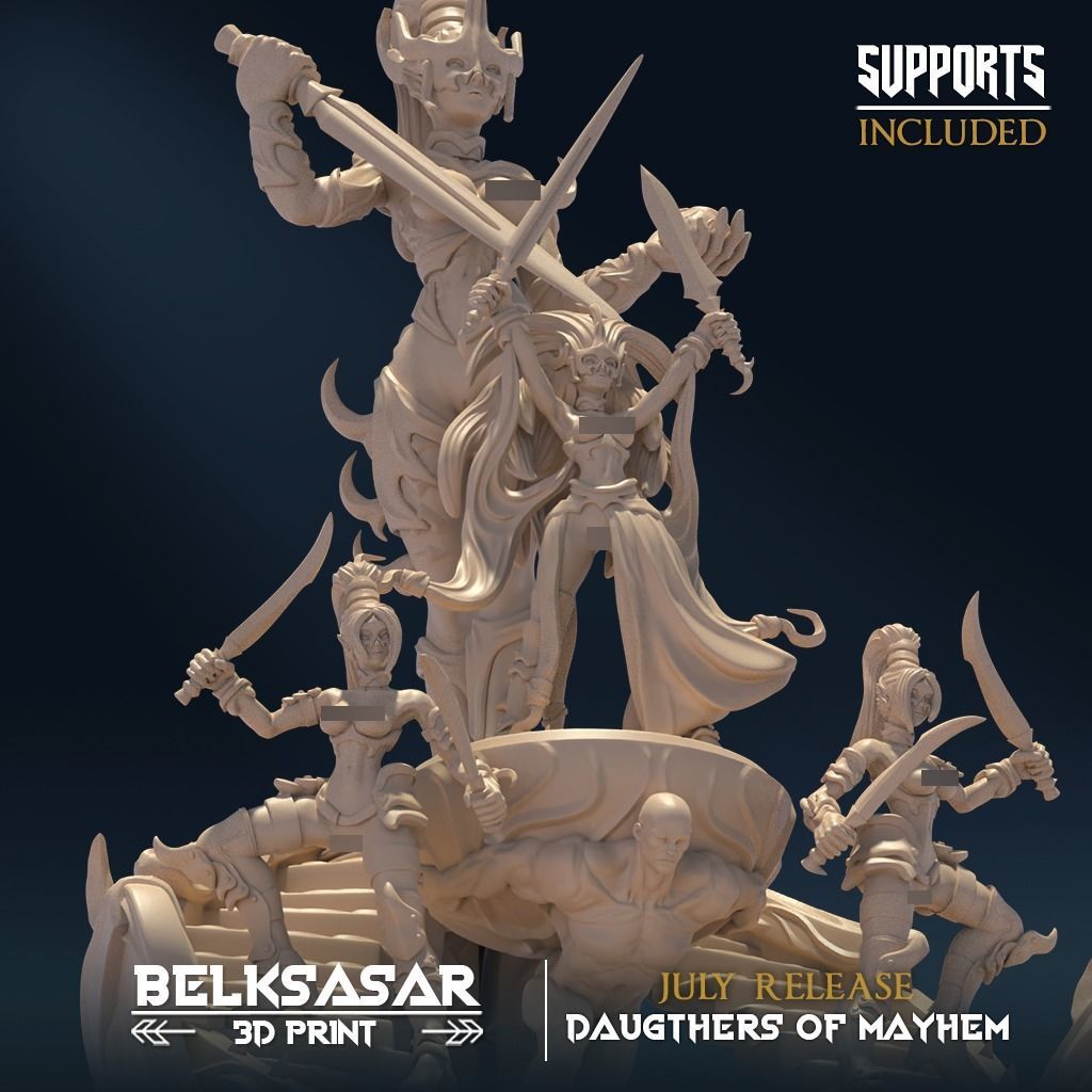 Matriarch Sacrificer Nude 3D print model_3