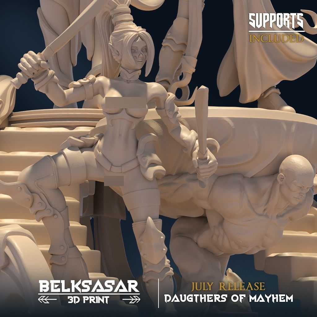 Matriarch Sacrificer Nude 3D print model_2