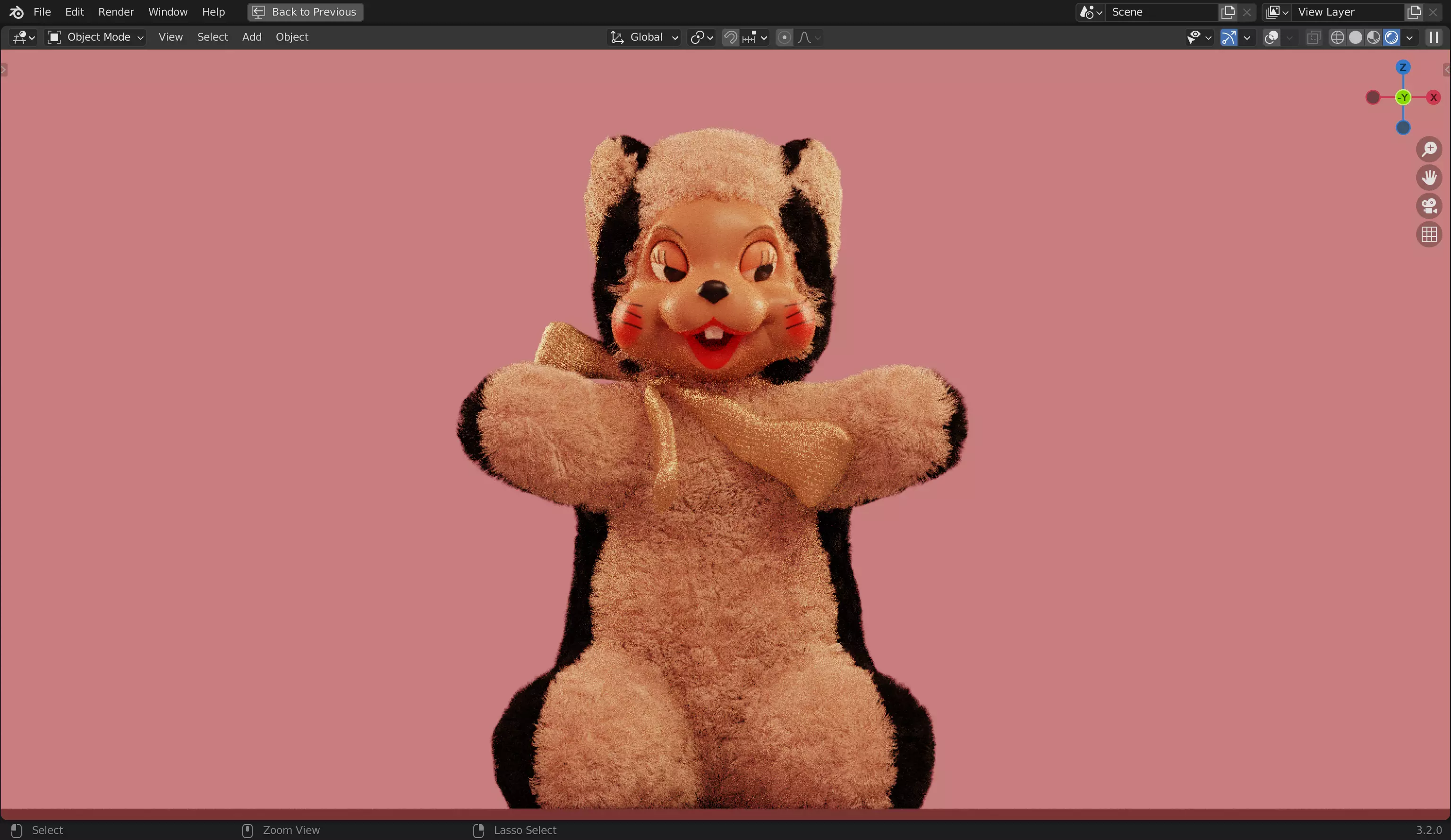 Skunk Furry 3d Model 3D model