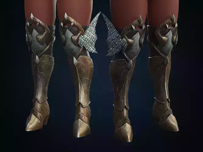 Leg Armor Sea Warrior  female game and film