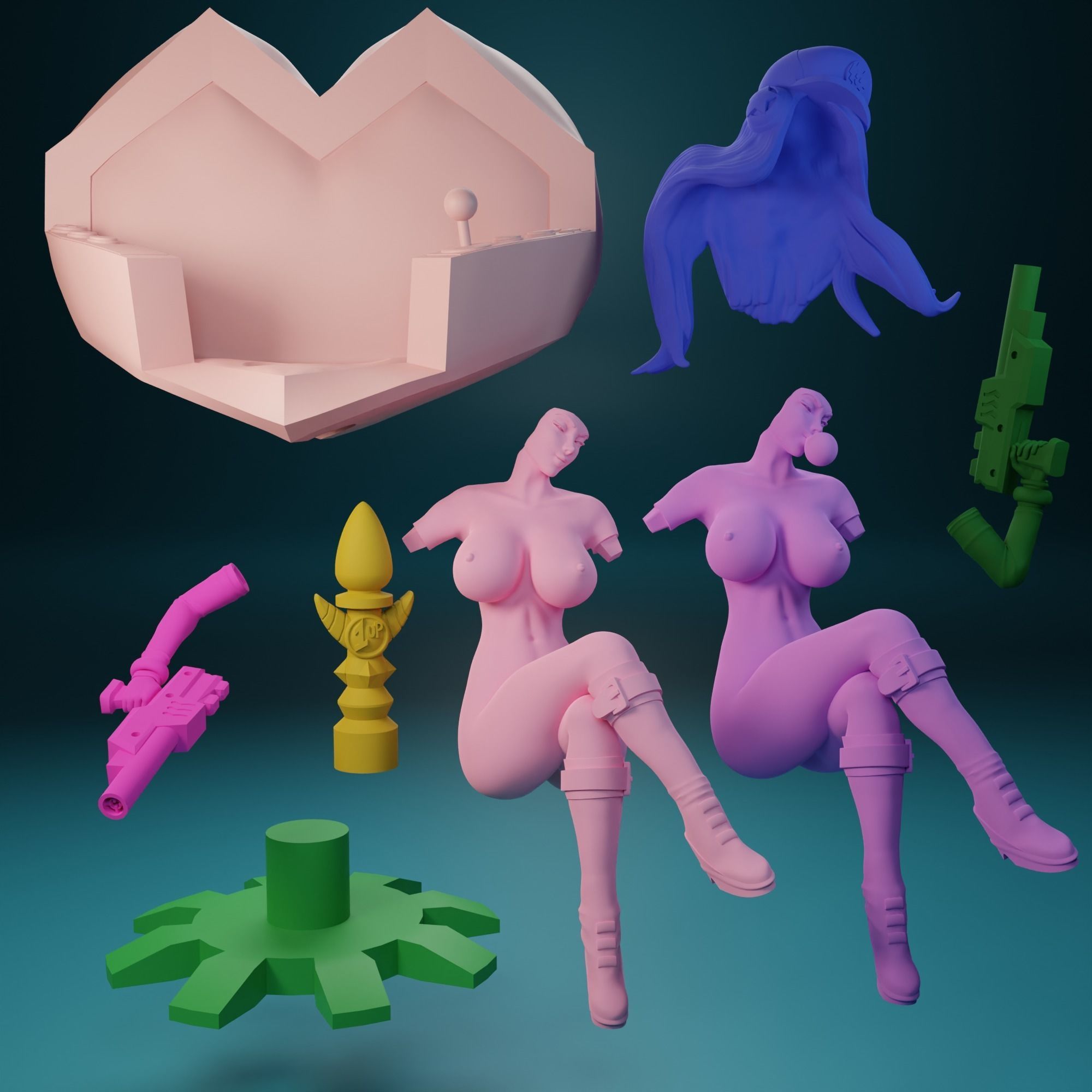 NSFW Arcade Miss Fortune 3D print model_4