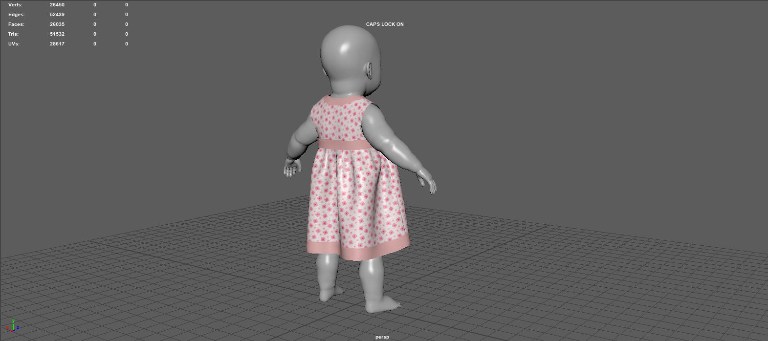 BEBE DRESS Low-poly 3D model_8