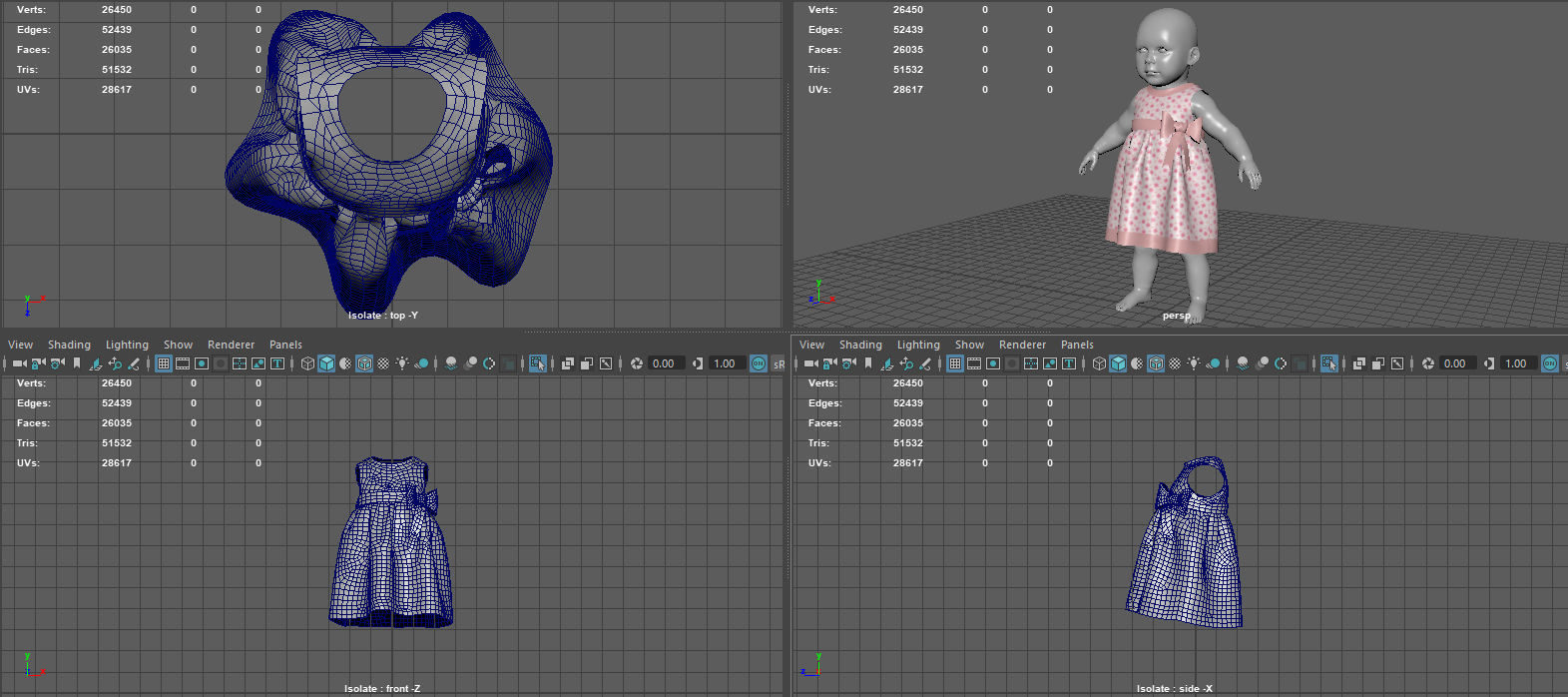 BEBE DRESS Low-poly 3D model_11