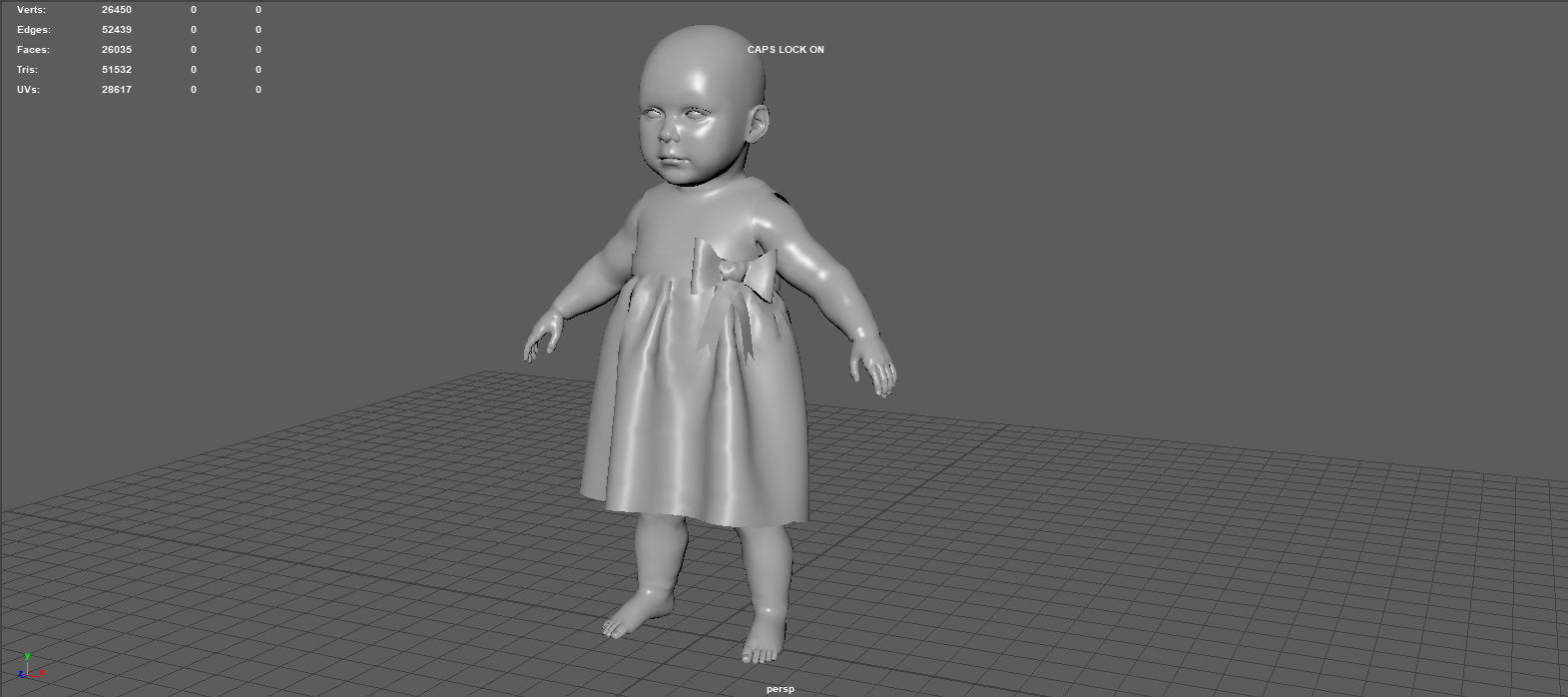 BEBE DRESS Low-poly 3D model_5