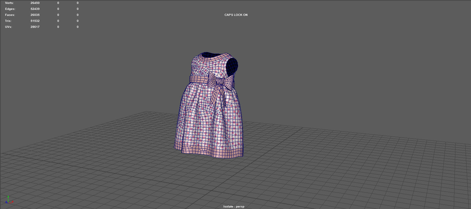 BEBE DRESS Low-poly 3D model_7