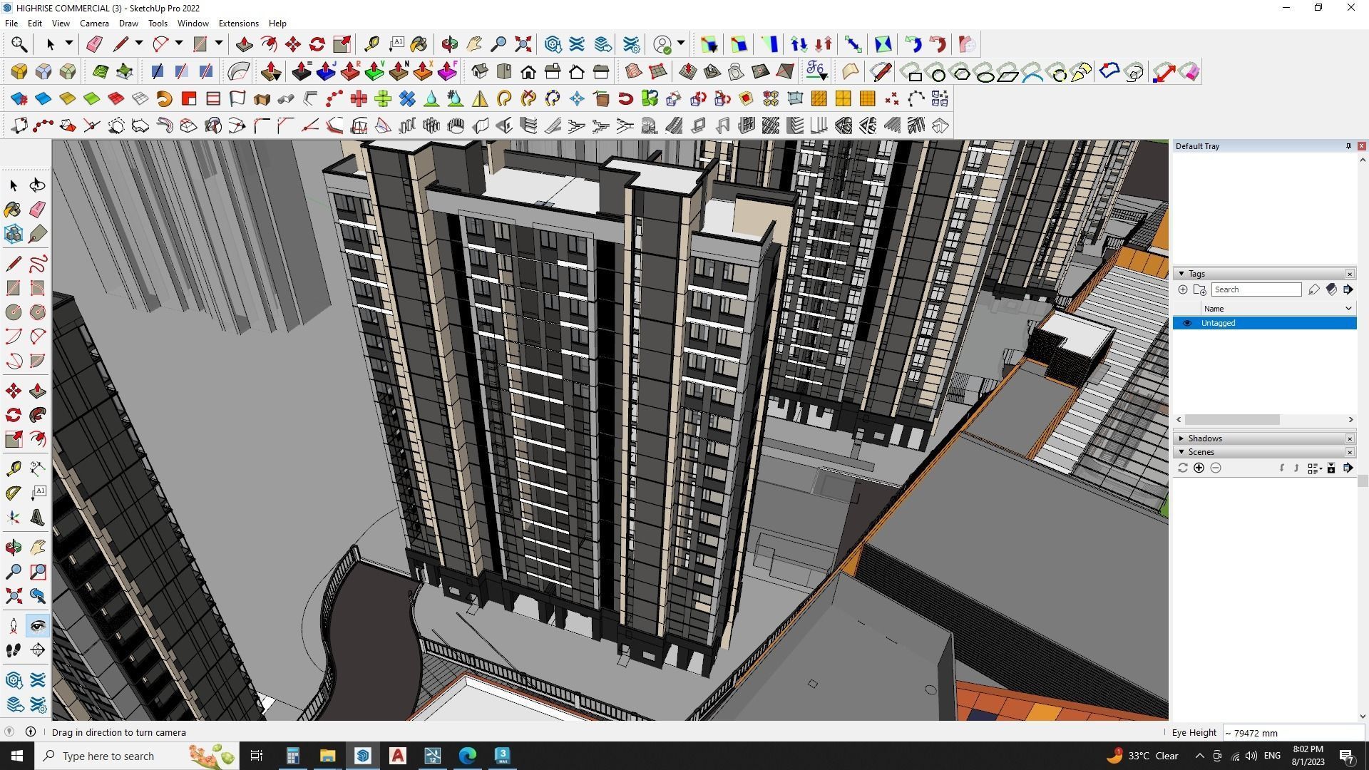Commercial building down town 3d model 3D model_8