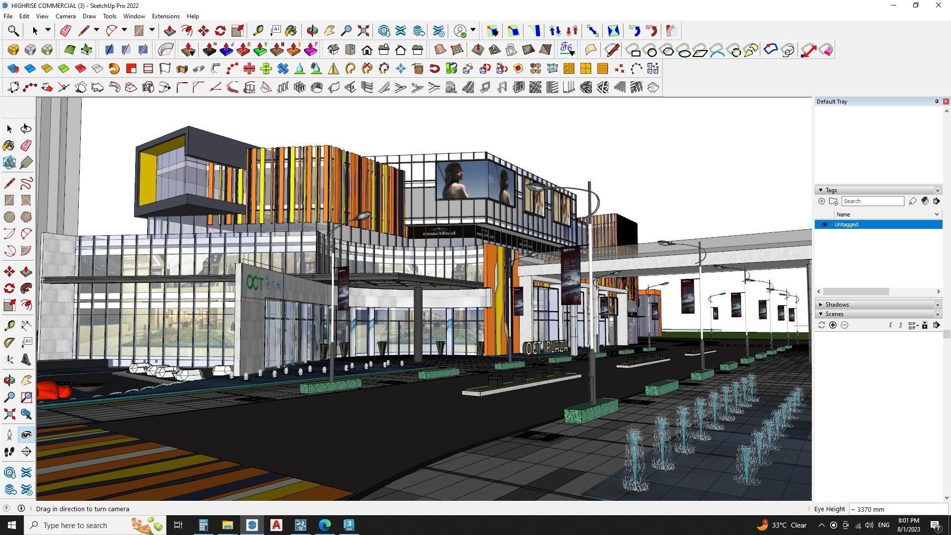 Commercial building down town 3d model 3D model_6
