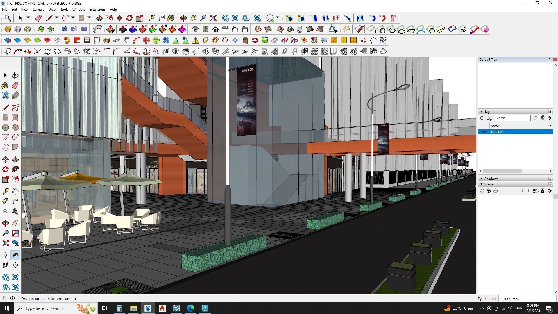 Commercial building down town 3d model 3D model_4