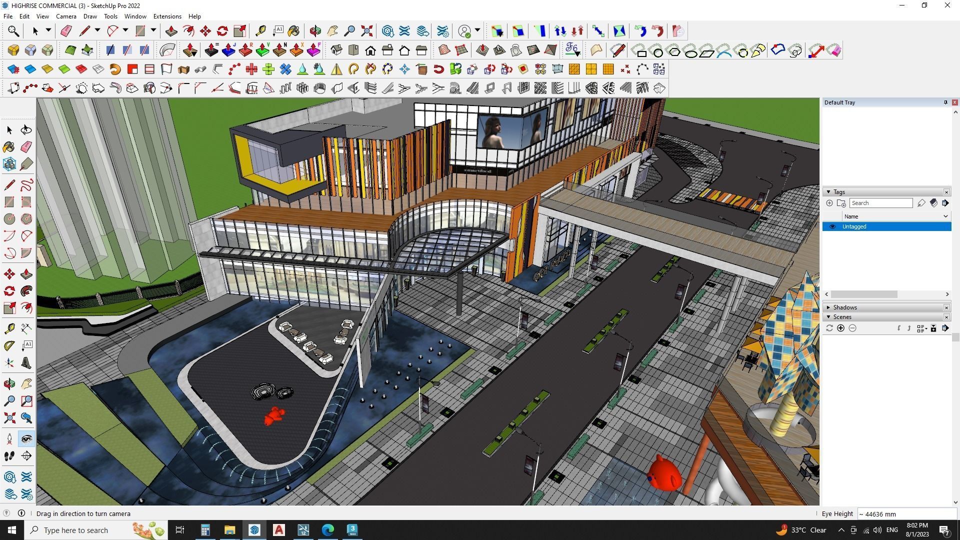 Commercial building down town 3d model 3D model_7