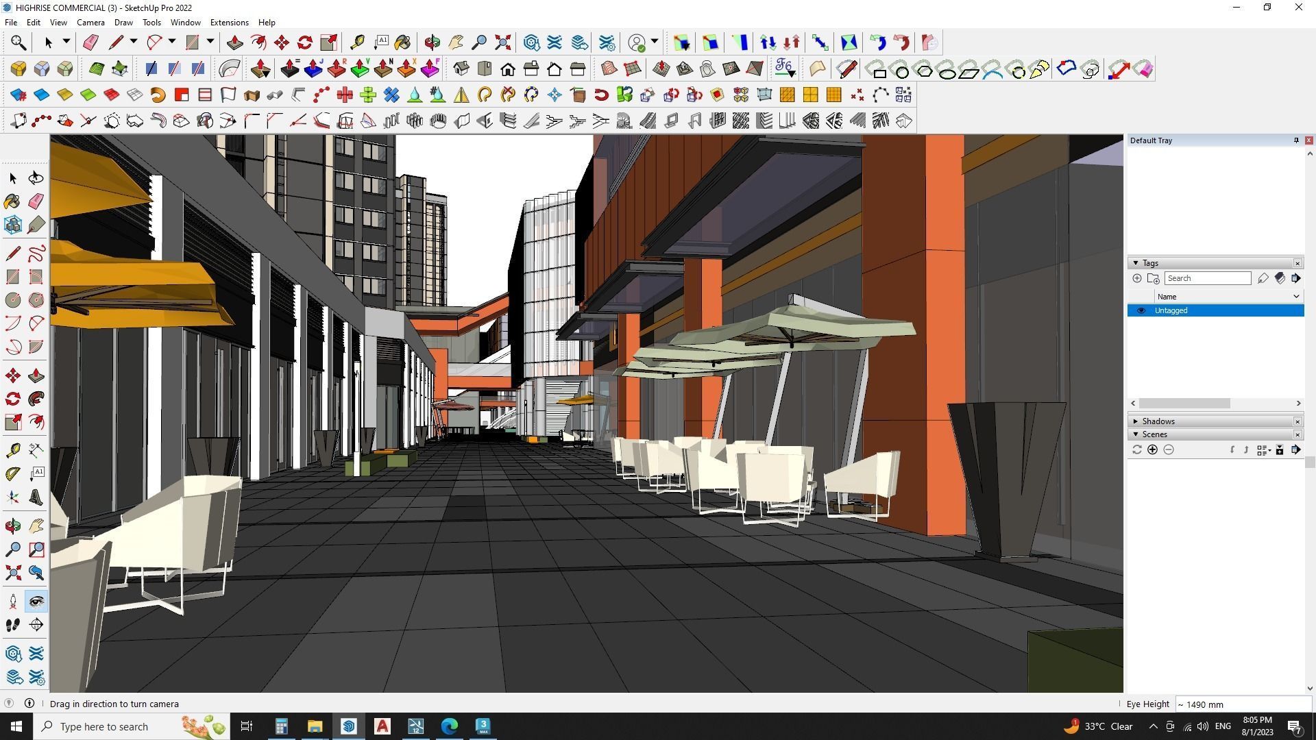 Commercial building down town 3d model 3D model_13