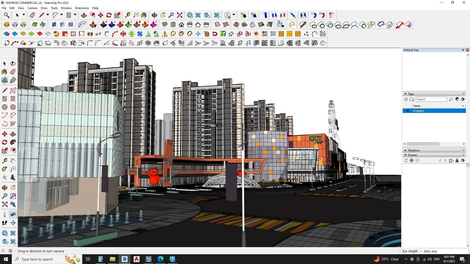 Commercial building down town 3d model 3D model_2
