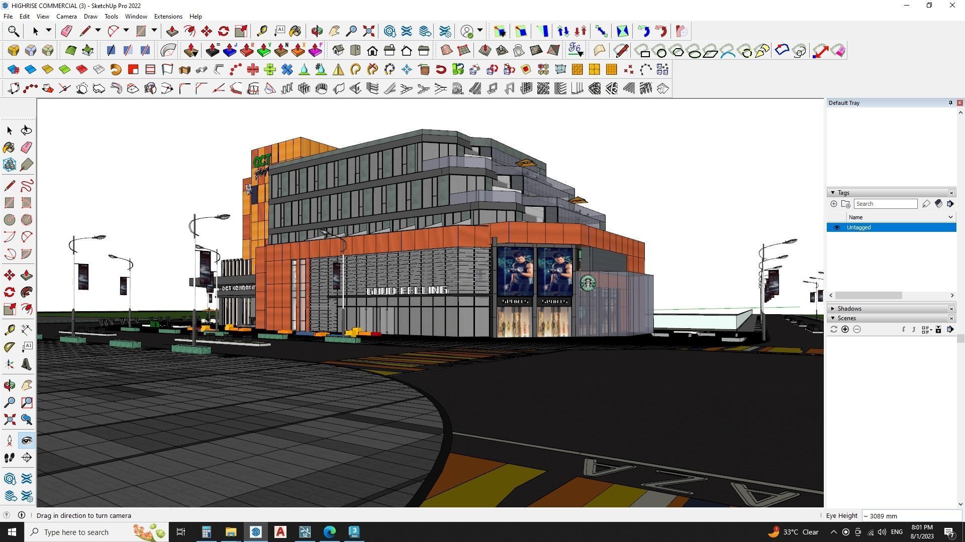 Commercial building down town 3d model 3D model_5