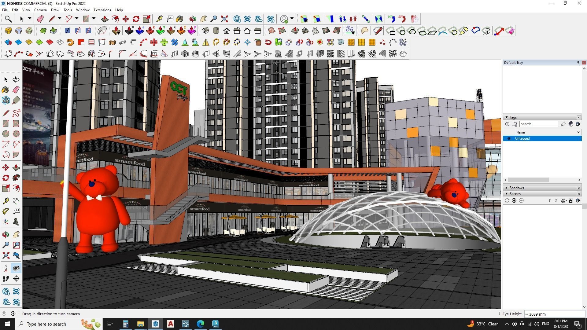 Commercial building down town 3d model 3D model_3