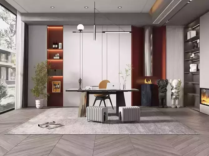 Office Workplace Interior Scene 