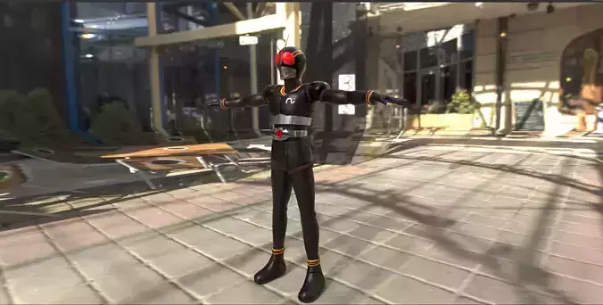 Kamen Rider Black 3D model  Low-poly 3D model
