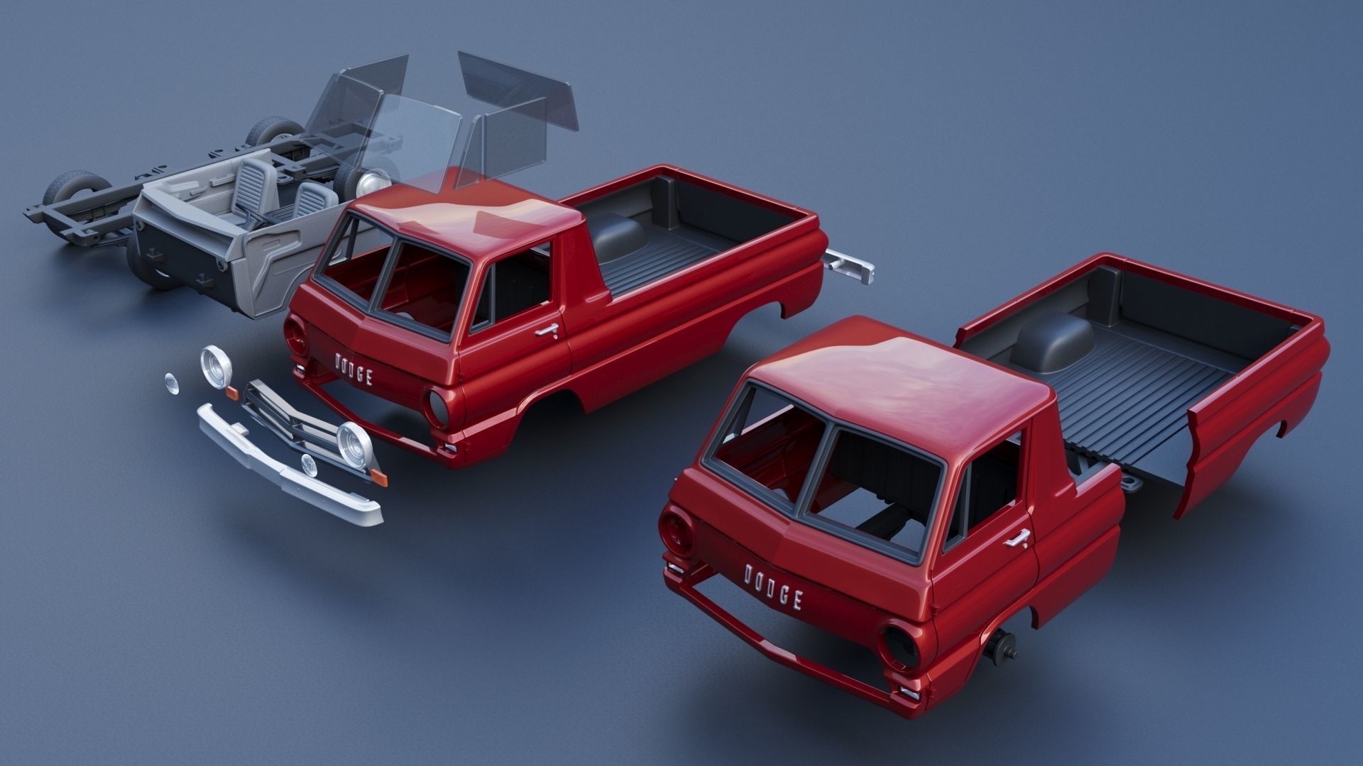 Dodge A100 Pickup 3D print model_10