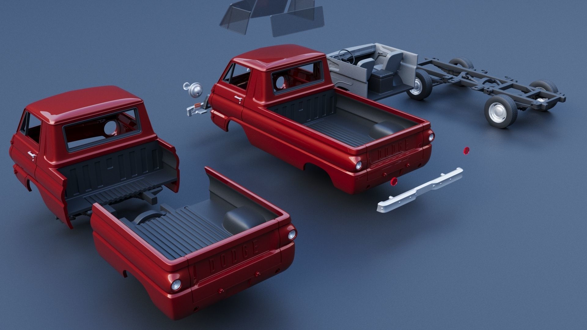 Dodge A100 Pickup 3D print model_12