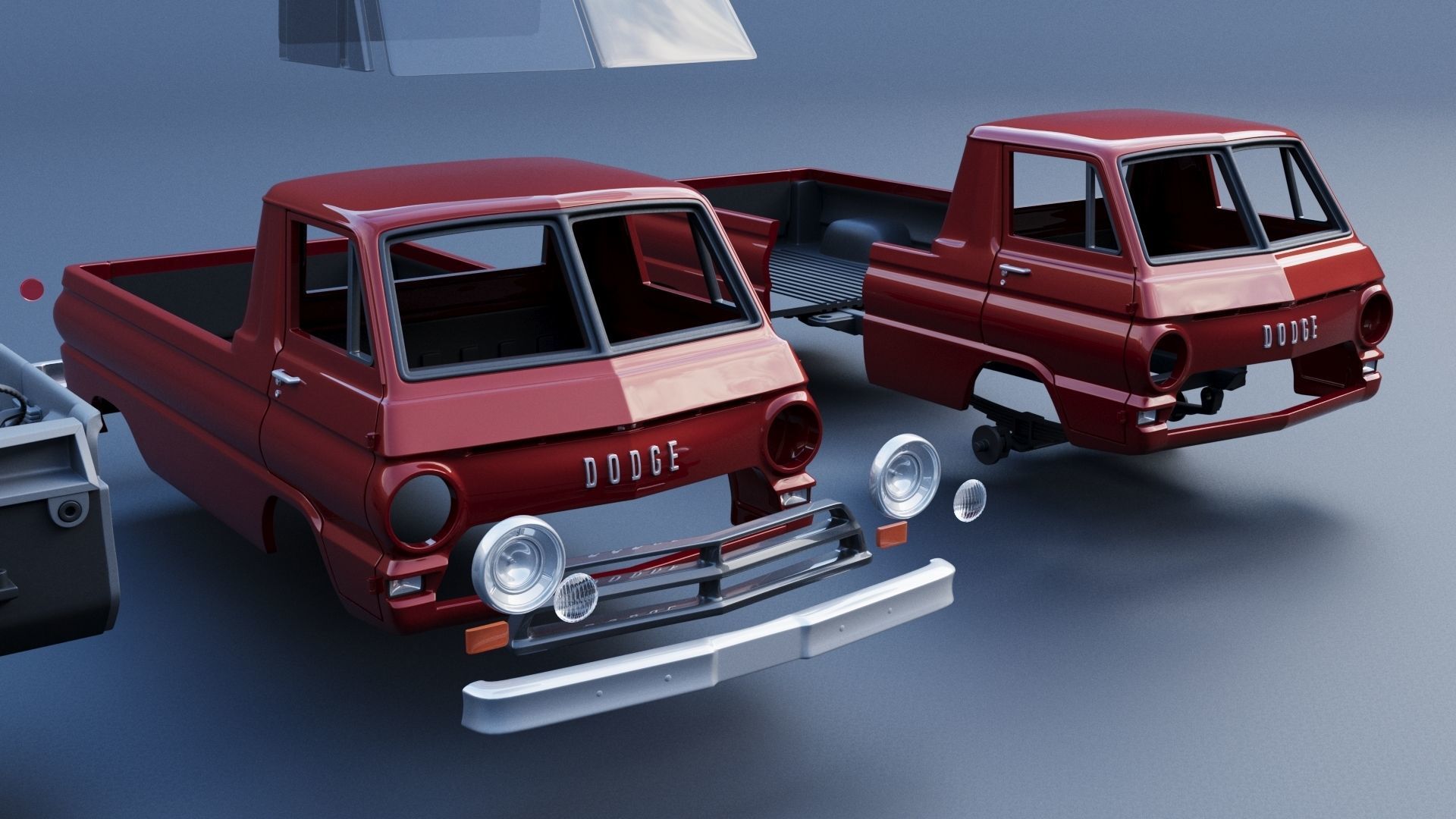 Dodge A100 Pickup 3D print model_14