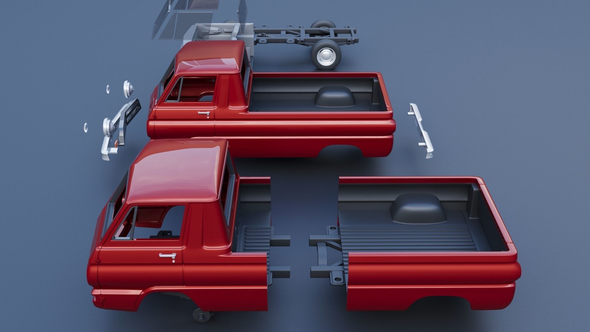 Dodge A100 Pickup 3D print model_11