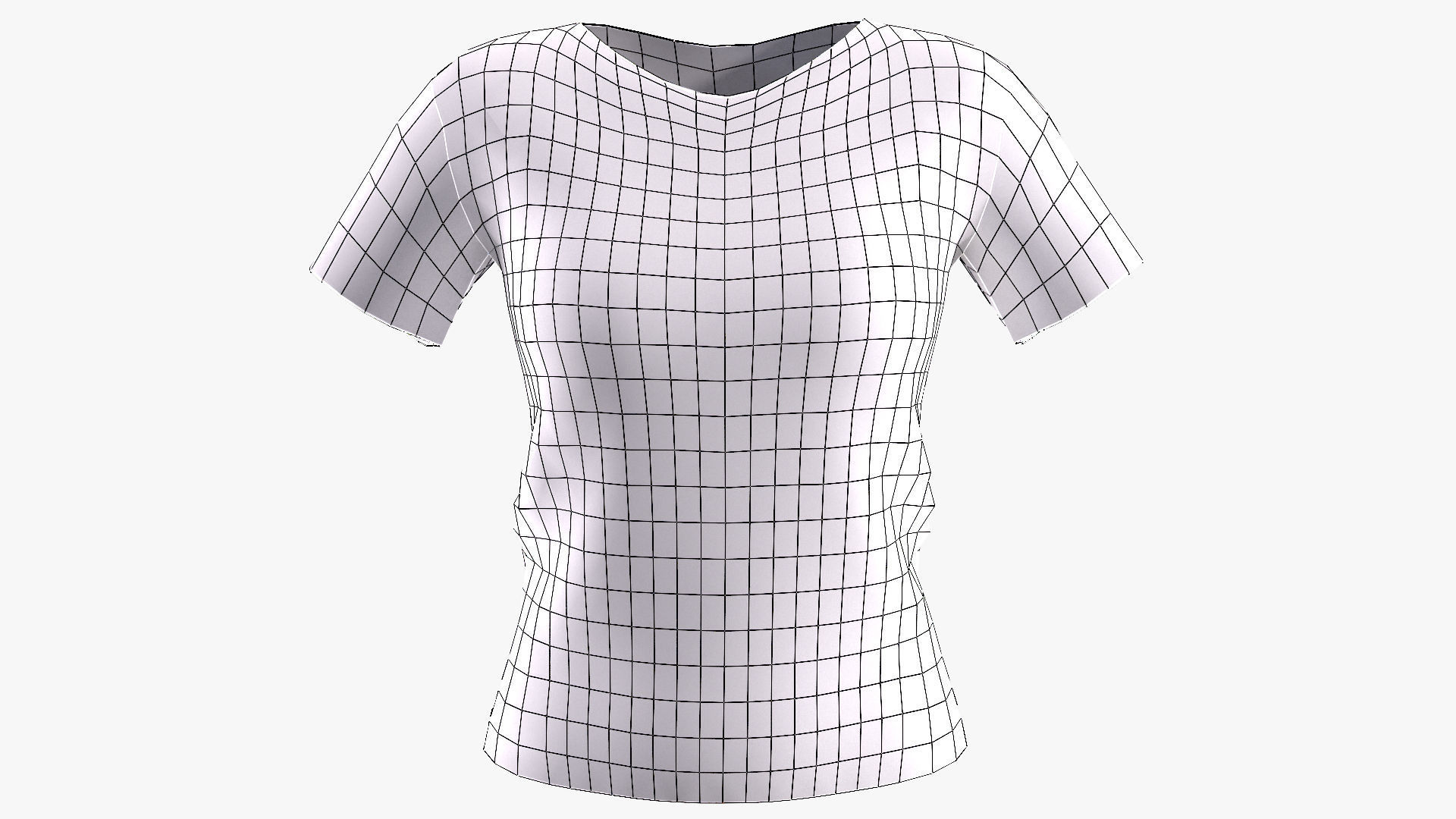 T-shirt Low-poly 3D model_4