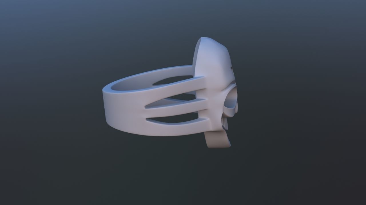Smiling Skull Ring 3D print model_6