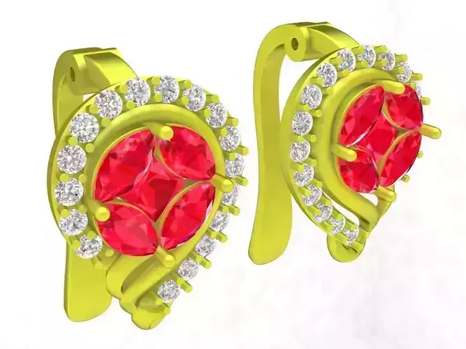 5803 vietnamese diamond earrings