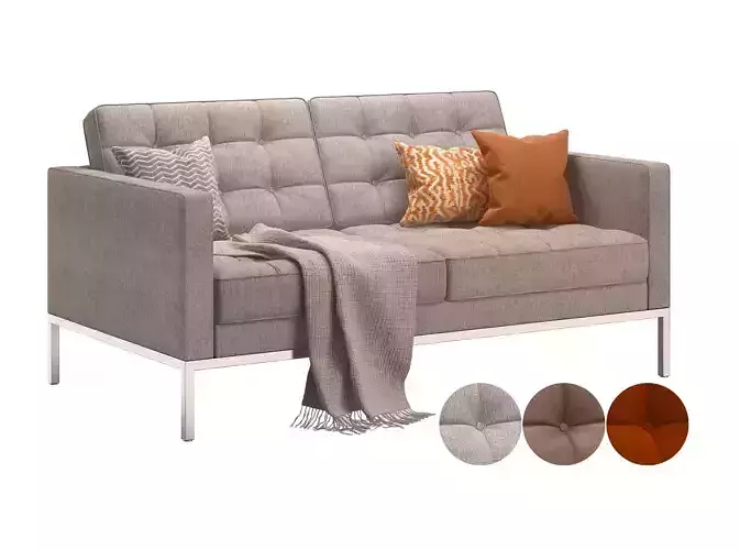 Florence Knoll Relaxed Settee 3D model
