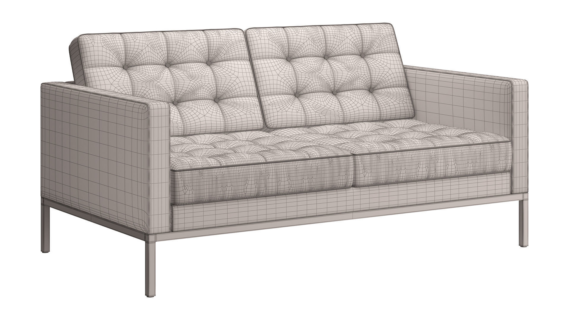 Florence Knoll Relaxed Settee 3D model_8