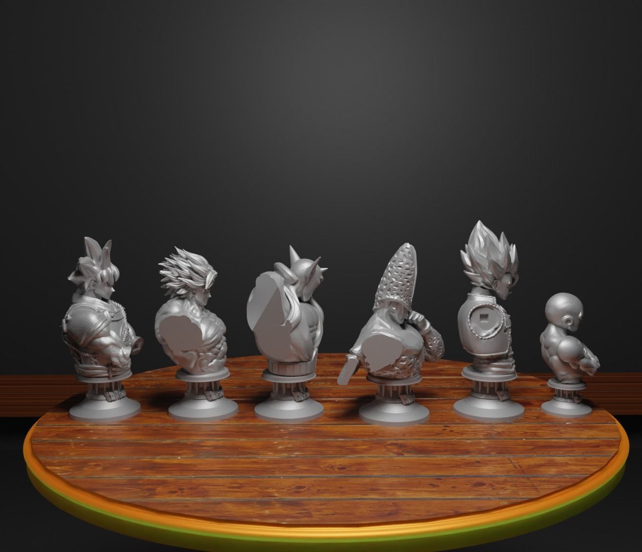 Anime Figure Chess Set Anime Character Chess Pieces V3 3D print model_2