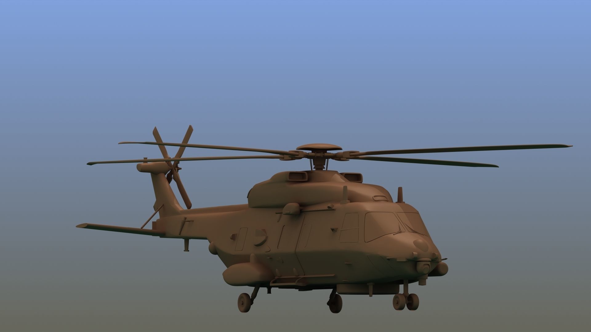 NH90 Helicopter 3D Print  3D print model_13