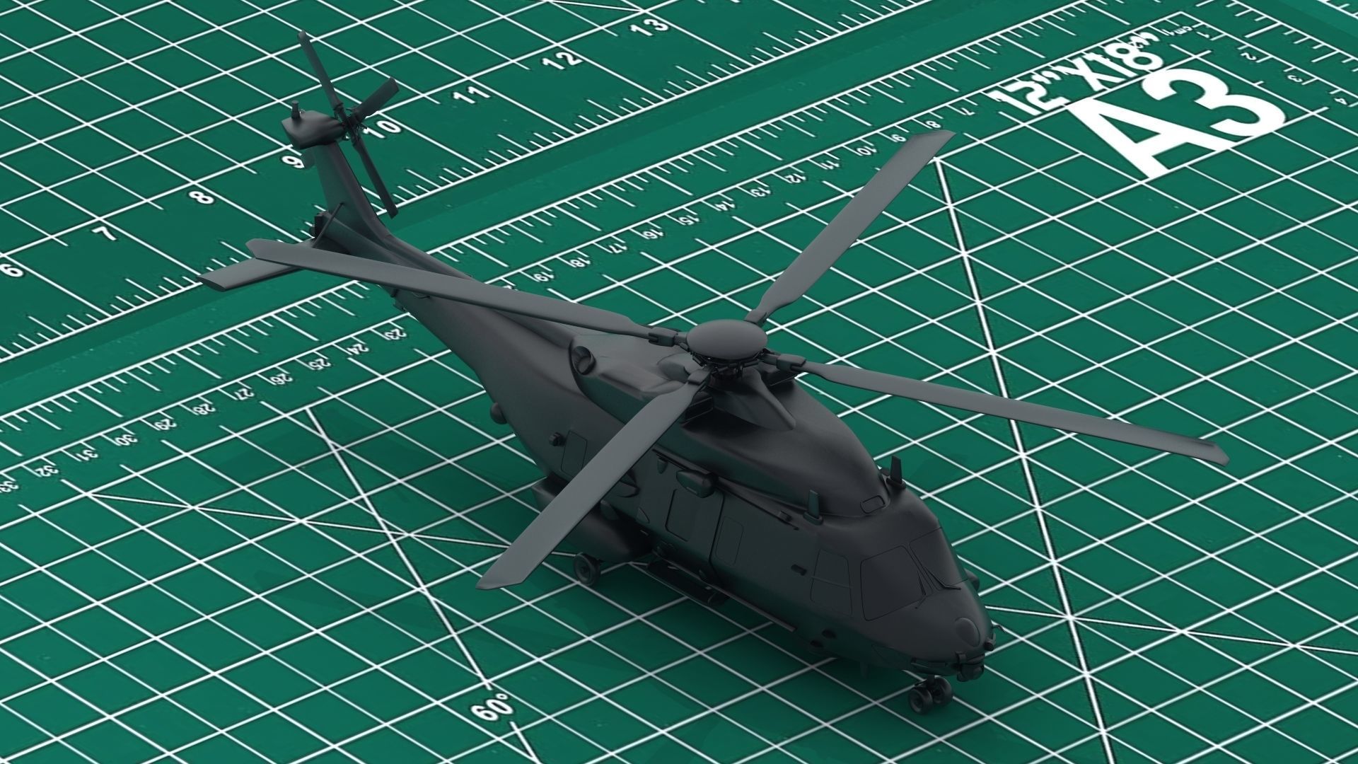 NH90 Helicopter 3D Print  3D print model_1