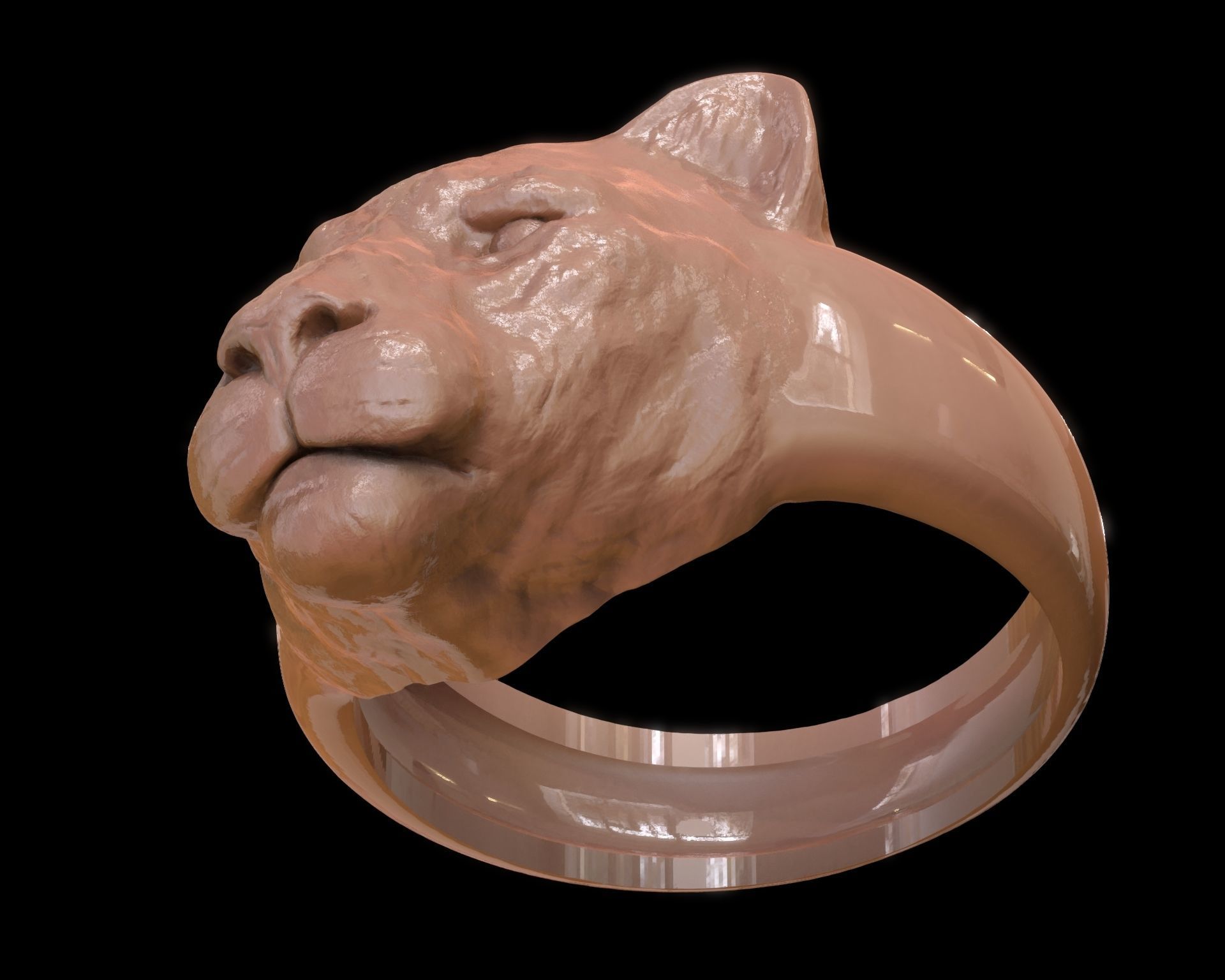 Lioness Ring 3D print model_27