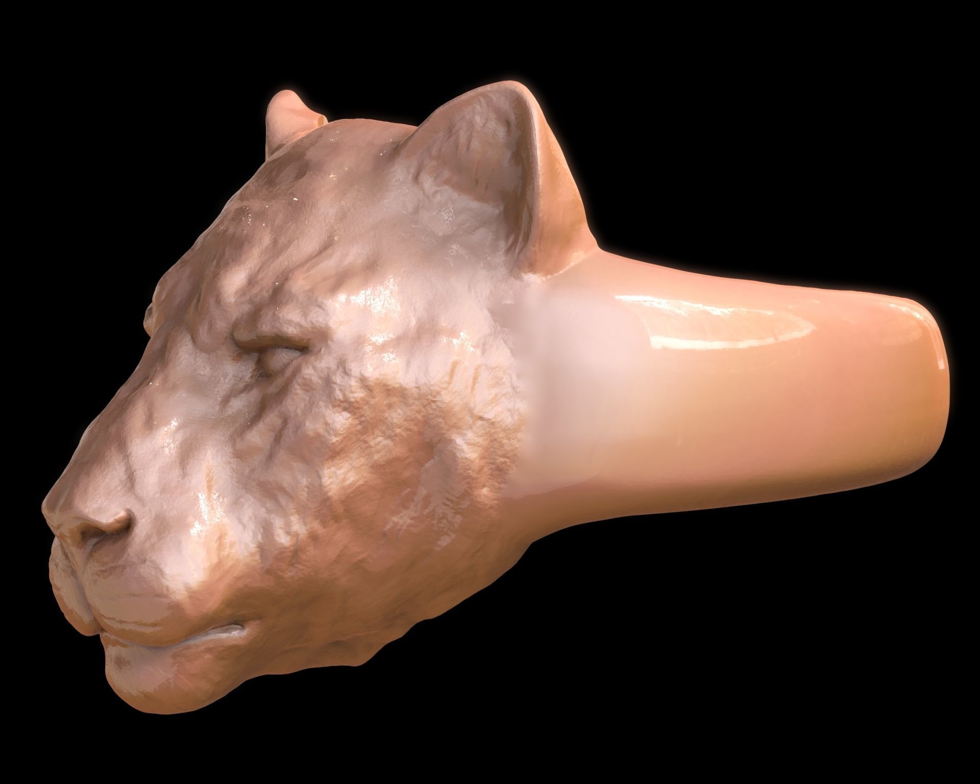 Lioness Ring 3D print model_21