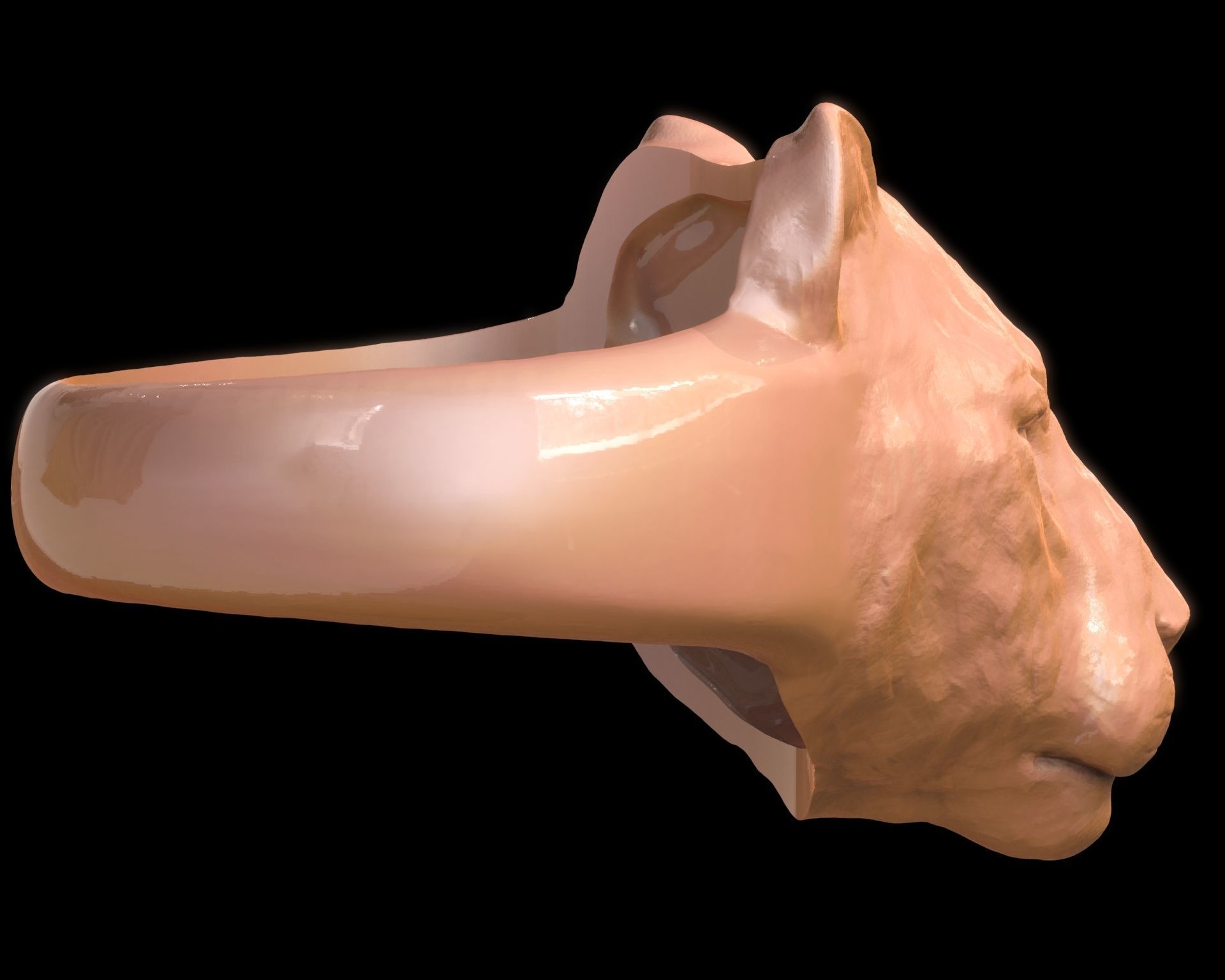 Lioness Ring 3D print model_8