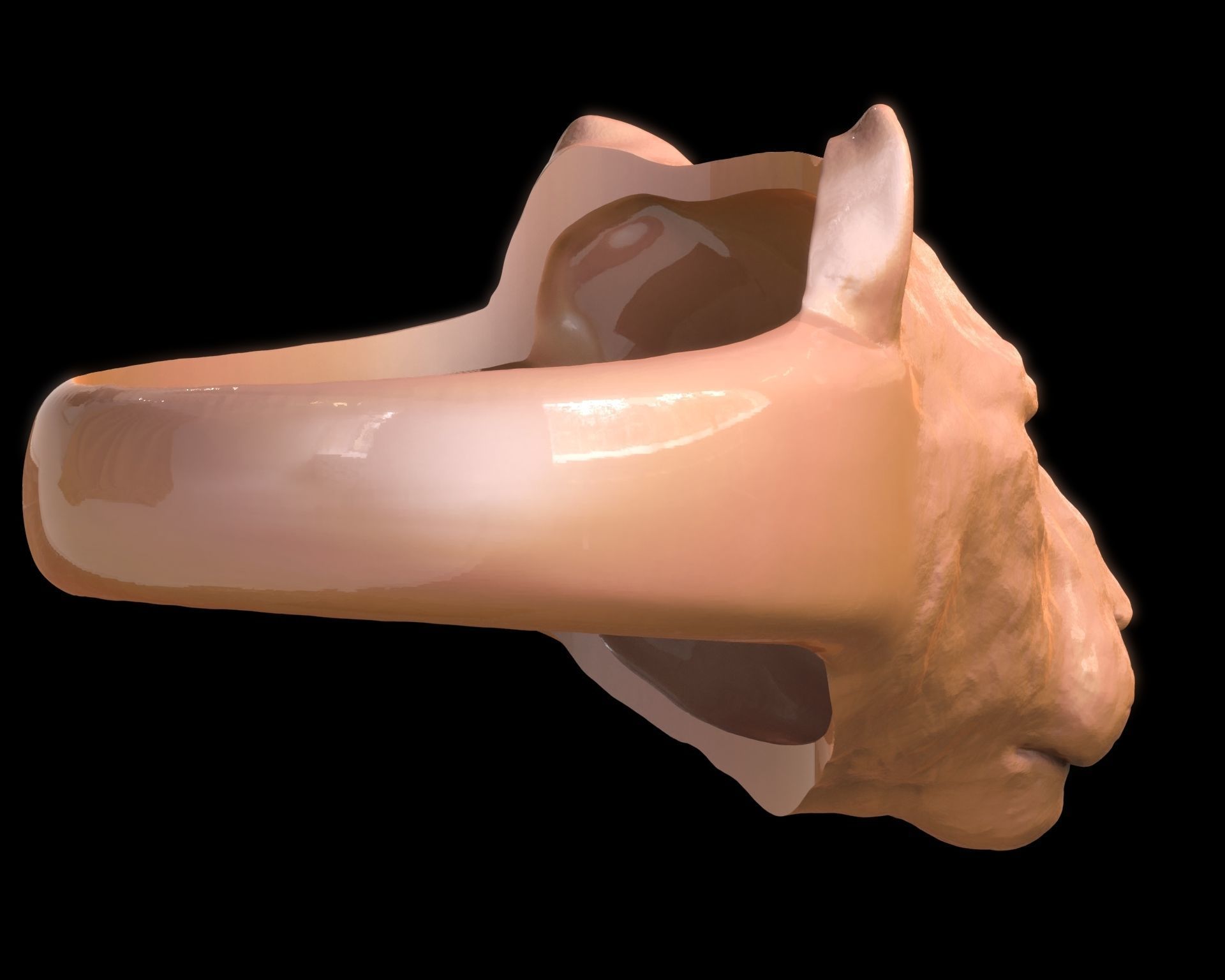 Lioness Ring 3D print model_9