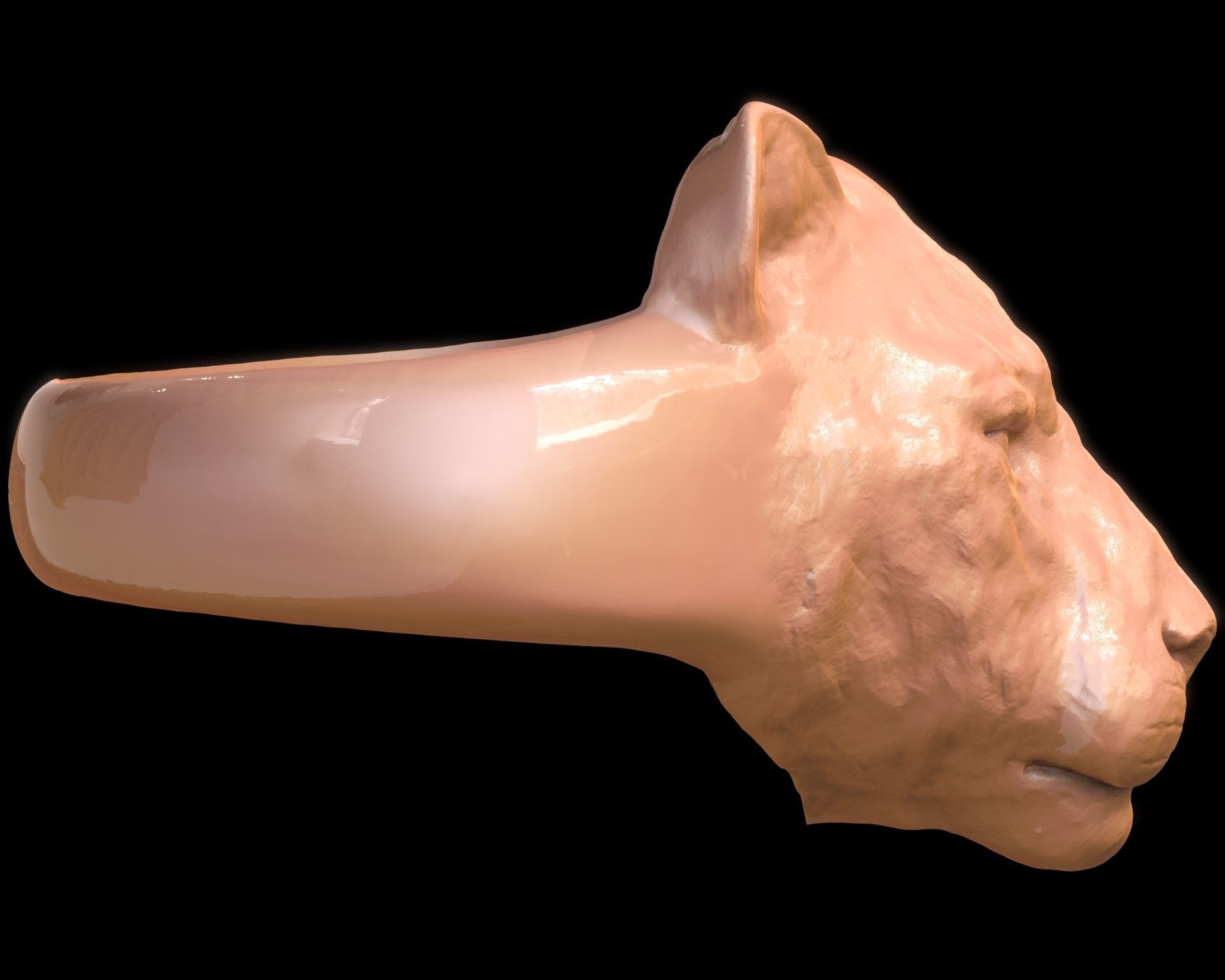 Lioness Ring 3D print model_7