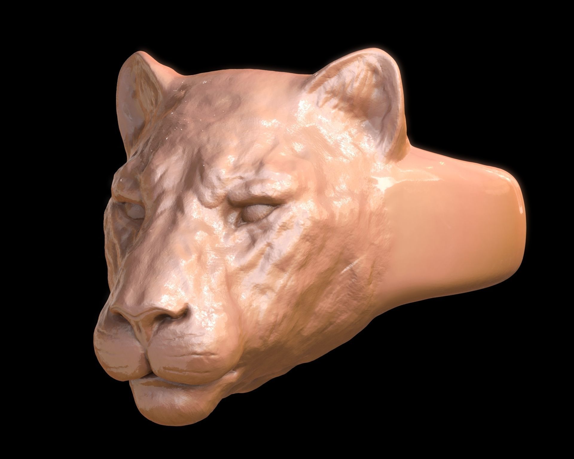 Lioness Ring 3D print model_23