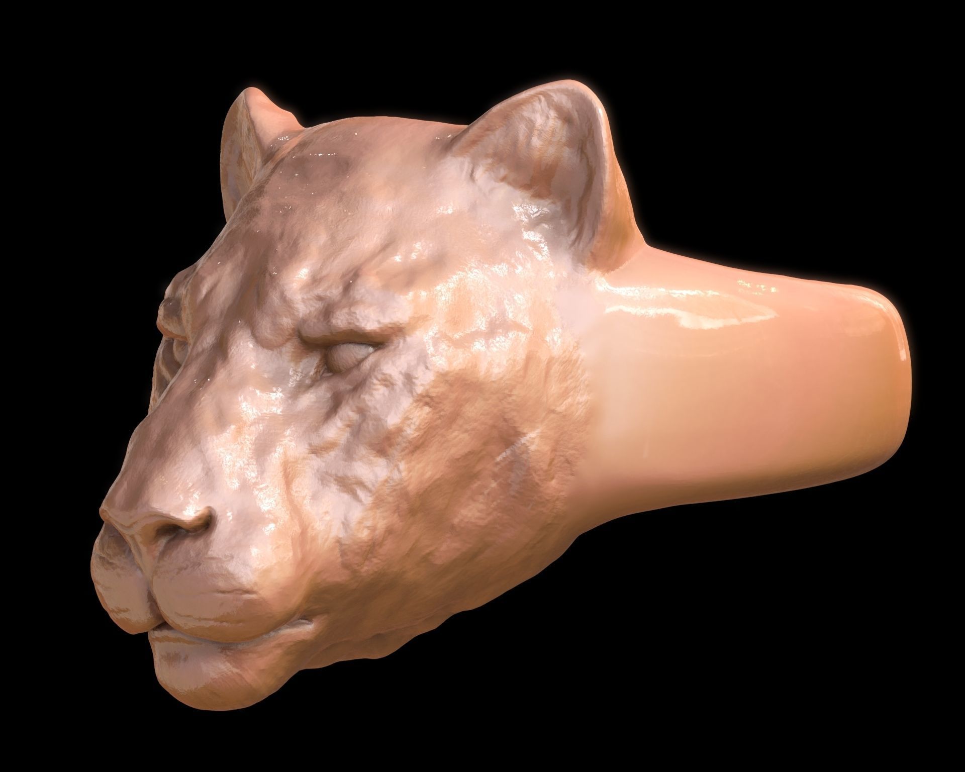 Lioness Ring 3D print model_22