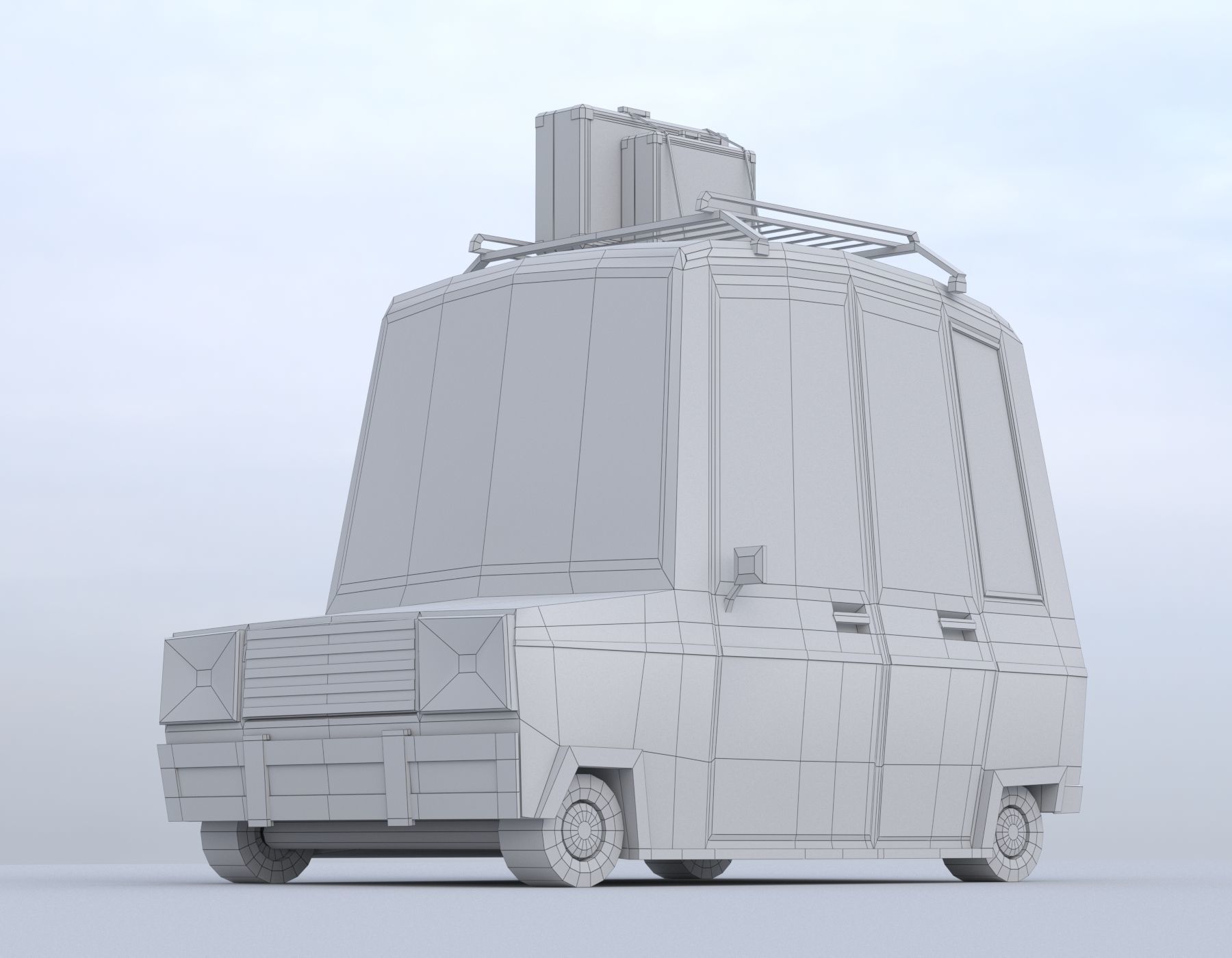 3D model Stylized low poly microcar VR / AR / low-poly | CGTrader