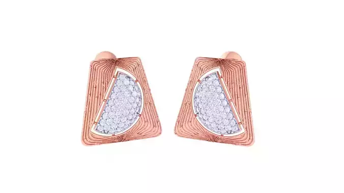 Women studs Earrings 3dm stl 3mf obj glb gltf mtl render detail