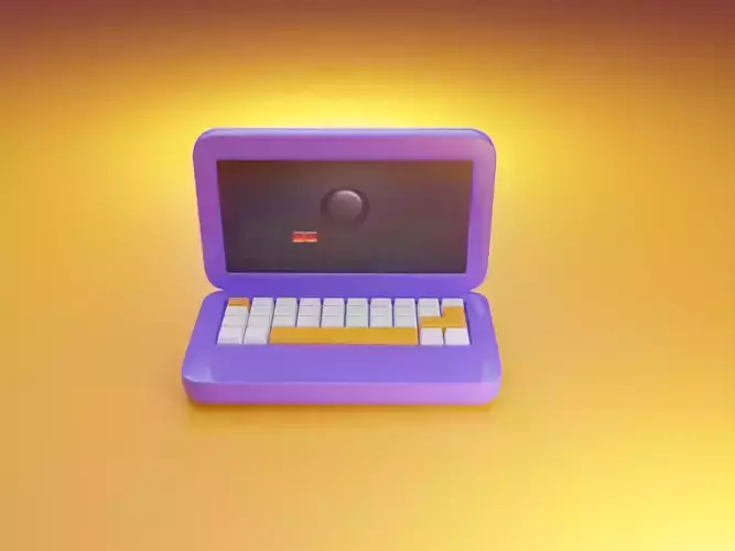 commercial laptop animation Low-poly 3D model commercial laptop animation Low-poly 3D model