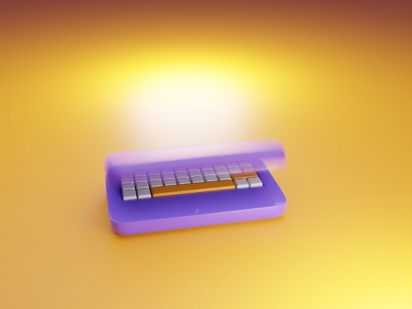 commercial laptop animation Low-poly 3D model_3