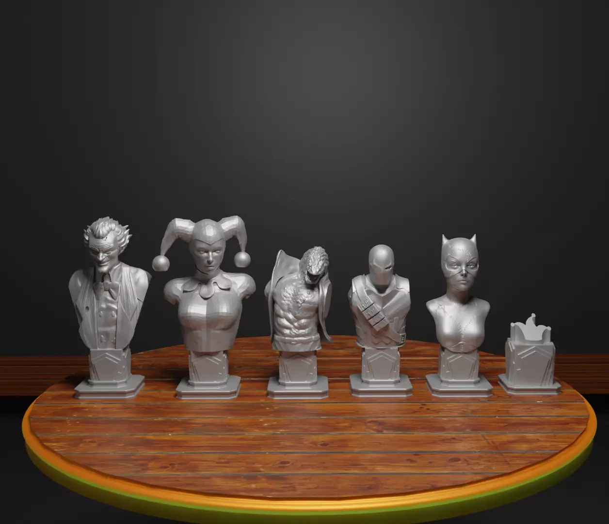 Batman Versus Joker Figure Chess Set Suicide Squad Character 3D print model_0