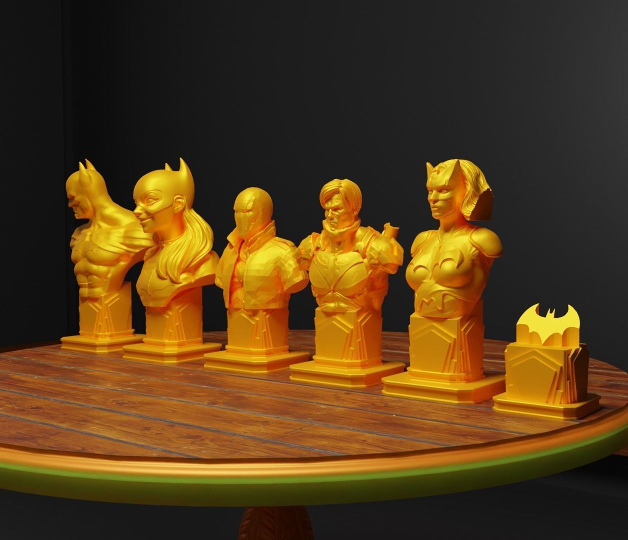 Batman Versus Joker Figure Chess Set Suicide Squad Character 3D print model_16