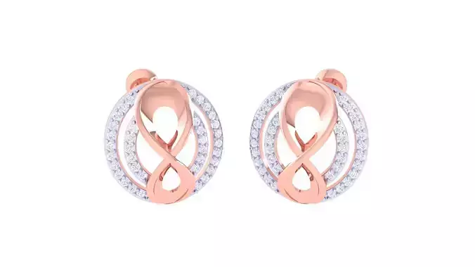 Women studs Earrings 3dm stl 3mf obj glb gltf mtl render detail