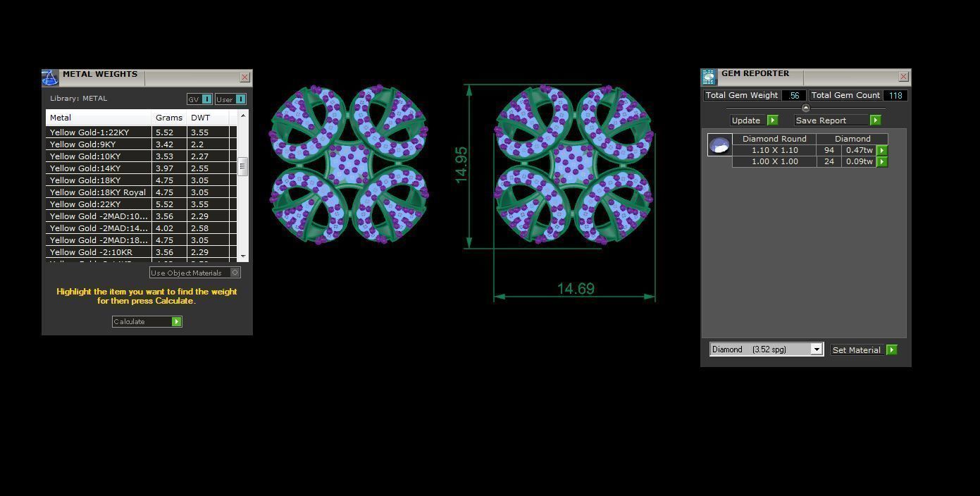 Women studs Earrings 3dm stl 3mf obj glb gltf mtl render detail 3D print model_4