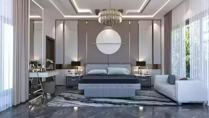 Luxury Bedroom interior design - 03  3D model