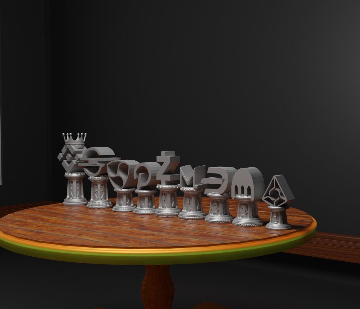 Crypto Coin Figure Chess Set 18 Character Chess Pieces  3D print model_13