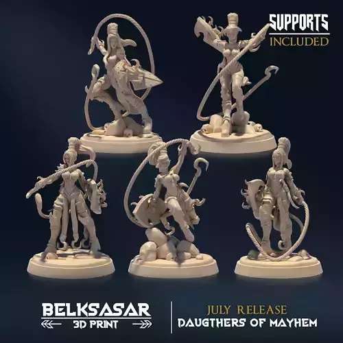 Sisters of Mayhem Set x5 3D print model