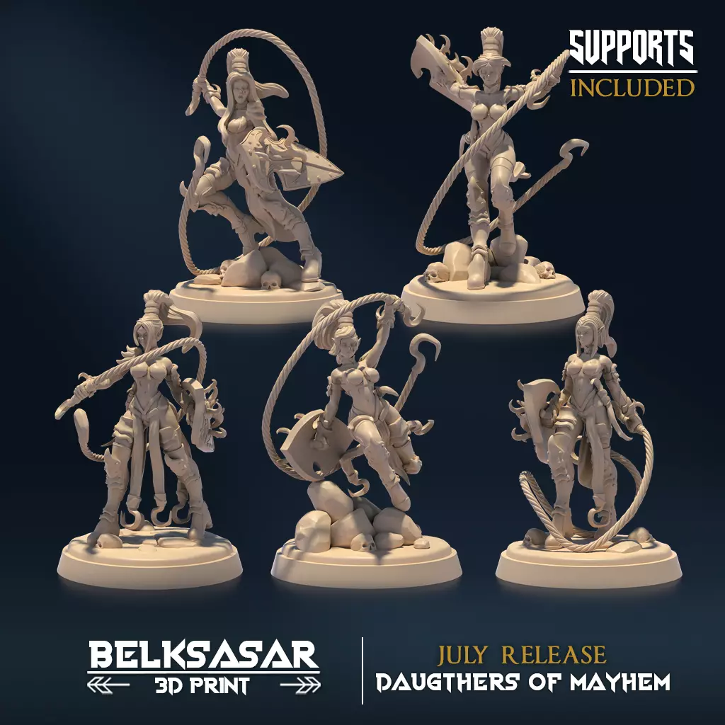 Sisters of Mayhem Set x5 3D print model